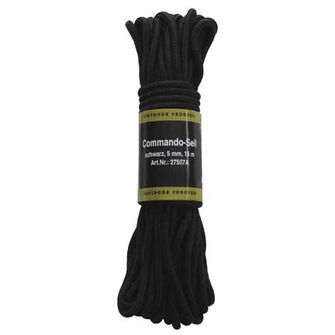 MFH polypropylénové lano 15 metrov 5mm čierne