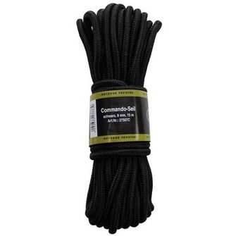 MFH polypropylénové lano 15 metrov 7mm čierne