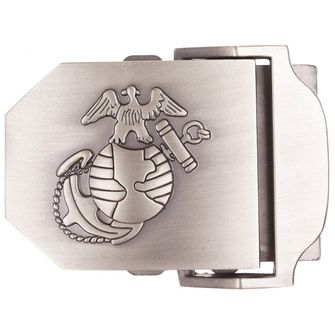 MFH Pracka USMC na opasok, strieborná, kov, cca 4 cm