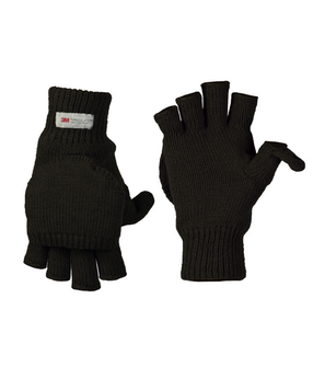 Mil-Tec rukavice s odnímatelnou prstovou časťou, čierne
