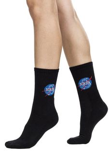 NASA pánske ponožky, čierne