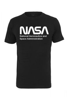 NASA pánske tričko Wormlogo, čierne