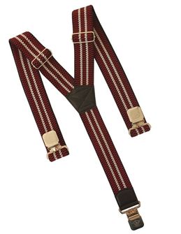 Natur Stripes traky na nohavice clip, bordové