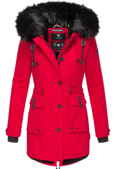 Navahoo LULUNA PRINCESS dámska zimná bunda s kapucňou, červená