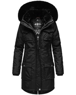 Navahoo Tiniis Dámska zimná bunda s kapucňou, čierna
