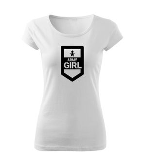 DRAGOWA dámske tričko army girl, biela 150g/m2