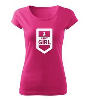 DRAGOWA dámske tričko army girl, ružová 150g/m2