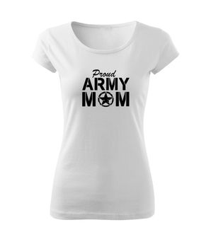 DRAGOWA dámske tričko army mom, biela 150g/m2