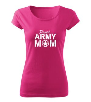 DRAGOWA dámske tričko army mom, ružová 150g/m2