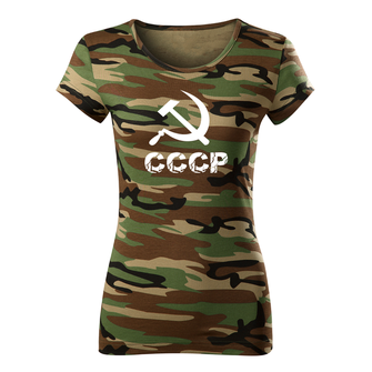 DRAGOWA dámske tričko cccp, maskáčová 150g/m2