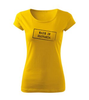 DRAGOWA dámske tričko made in slovakia, žltá 150g/m2
