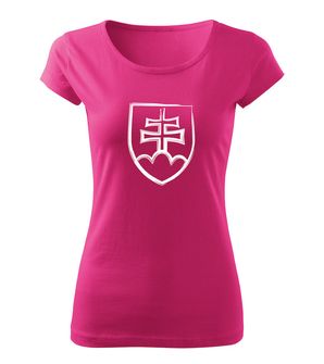 DRAGOWA dámske tričko slovenský znak, ružová 150g/m2
