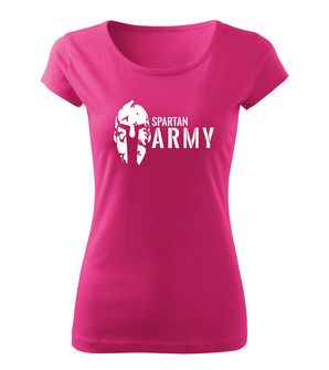 DRAGOWA dámske tričko spartan army, ružová 150g/m2