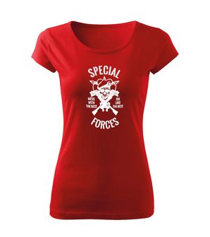 DRAGOWA dámske tričko special forces, červená 150g/m2