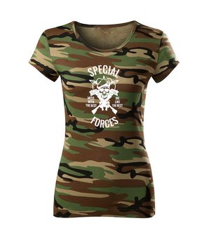 DRAGOWA dámske tričko special forces, maskáčová 150g/m2