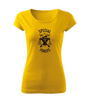 DRAGOWA dámske tričko special forces, žltá 150g/m2