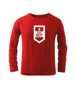 DRAGOWA Detské dlhé tričko Army boy, červená