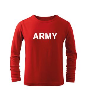 DRAGOWA Detské dlhé tričko Army, červená