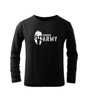 DRAGOWA Detské dlhé tričko Spartan army, čierna