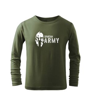 DRAGOWA Detské dlhé tričko Spartan army, olivová