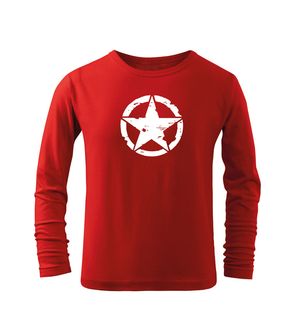 DRAGOWA Detské dlhé tričko Star, červená