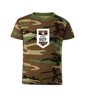 DRAGOWA Detské krátke tričko Army boy, maskáčová
