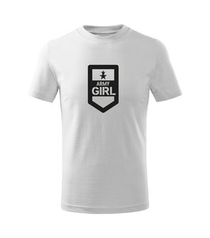 DRAGOWA Detské krátke tričko Army girl, biela