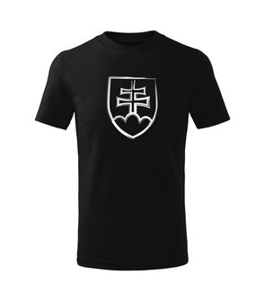 DRAGOWA Detské krátke tričko Slovenský znak, čierna
