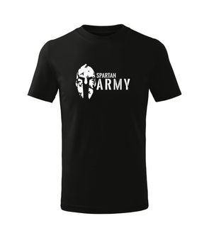 DRAGOWA Detské krátke tričko Spartan army, čierna
