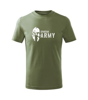 DRAGOWA Detské krátke tričko Spartan army, olivová