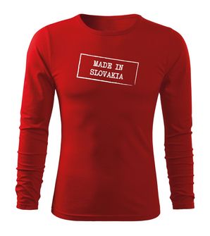 DRAGOWA Fit-T tričko s dlhým rukávom made in slovakia, červená 160g/m2