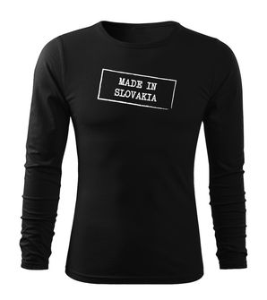 DRAGOWA Fit-T tričko s dlhým rukávom made in slovakia, čierna 160g/m2
