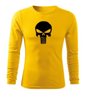 DRAGOWA Fit-T tričko s dlhým rukávom punisher, žltá 160g/m2