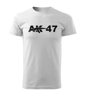 DRAGOWA krátke tričko AK-47, biela 160g/m2
