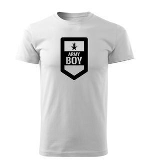 DRAGOWA krátke tričko army boy, biela 160g/m2