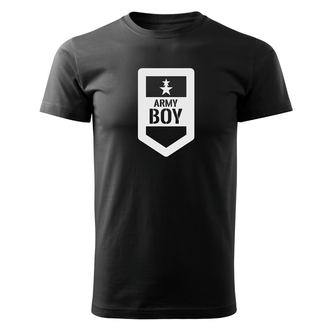 DRAGOWA krátke tričko army boy, čierna 160g/m2