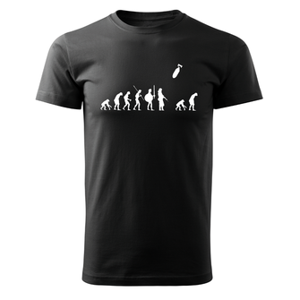 DRAGOWA krátke tričko evolúcia, čierna 160g/m2