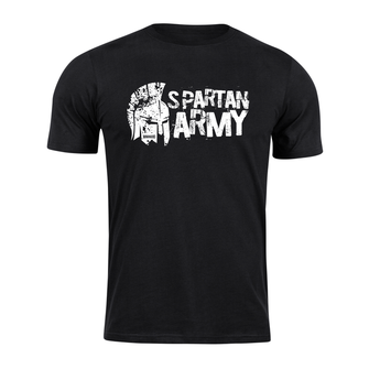 DRAGOWA krátke tričko spartan army Aristón, čierna 160g/m2