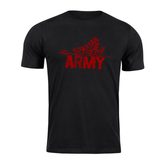 DRAGOWA krátke tričko spartan army RedNabis, čierna 160g/m2
