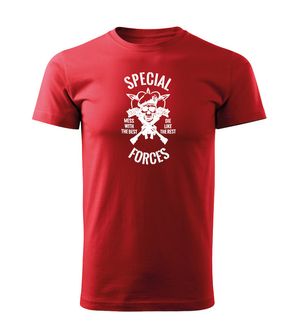 DRAGOWA krátke tričko special forces červená 160g/m2