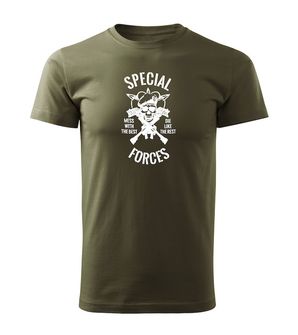 DRAGOWA krátke tričko special forces, olivová 160g/m2