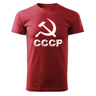 DRAGOWA krátke tričko cccp, červená 160g/m2