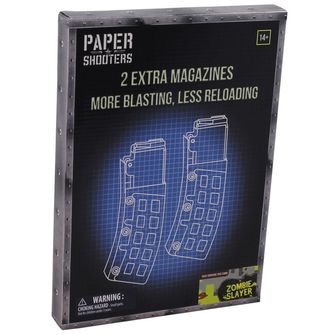 PAPER SHOOTERS Skladacia súprava zbrane Paper Shooters časopis Zombie, 2 balenia