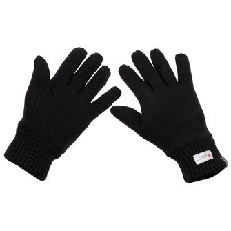 MFH Pletené rukavice s izoláciou 3M™ Thinsulate™, čierna