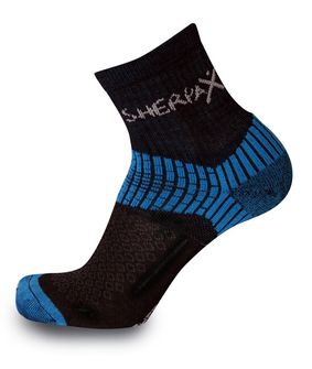 SherpaX /ApasoX Misti ponožky tenké čierno-modré
