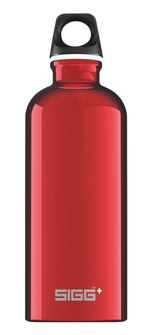 SIGG Traveller Hlíniková fľaša na pitie 0,6 l červená