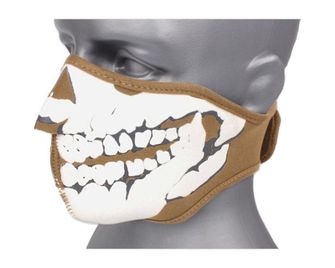 TM neoprénová maska 3D lebka - coyote brown