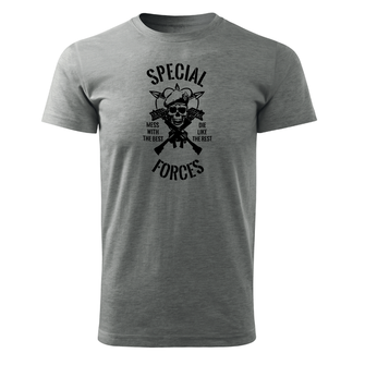 DRAGOWA krátke tričko special forces, sivá 160g/m2