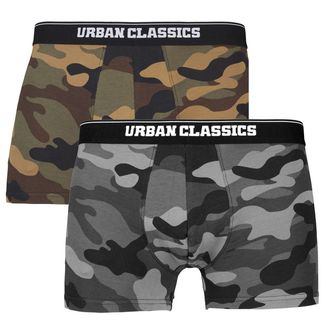 Urban Classics pánske boxerky 2-pack, woodcamo + darkcamo