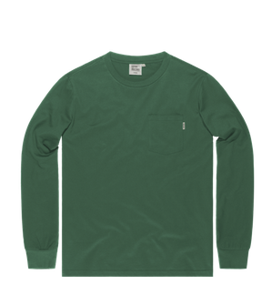 Vintage Industries Grant pocket tričko s dlhým rukávom, jasná zelená
